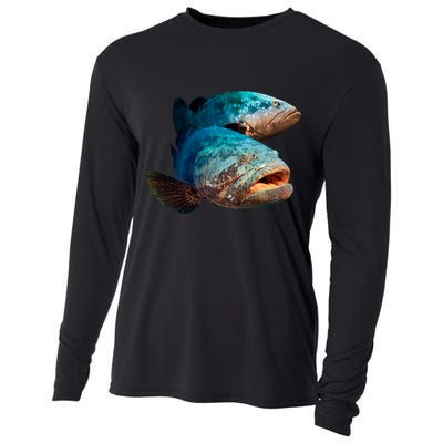 Goliath Grouper Fish Cooling Performance Long Sleeve Crew