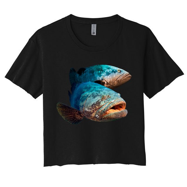 Goliath Grouper Fish Crop Top