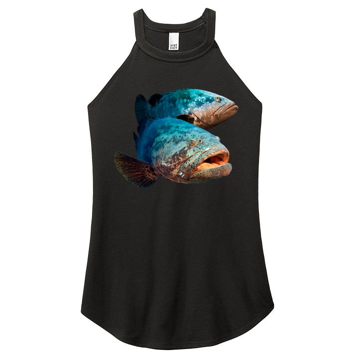 Goliath Grouper Fish Women's Perfect Tri Rocker Tank