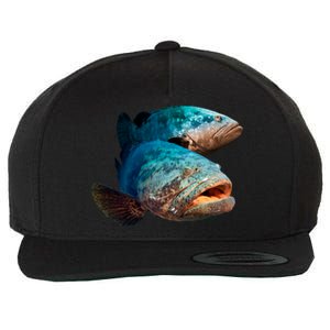 Goliath Grouper Fish Wool Snapback Cap