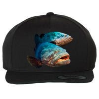 Goliath Grouper Fish Wool Snapback Cap