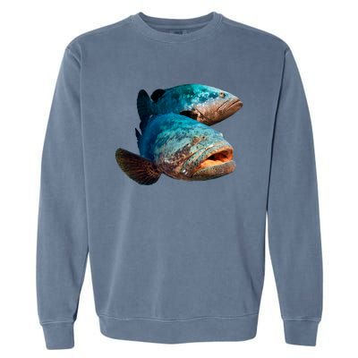 Goliath Grouper Fish Garment-Dyed Sweatshirt