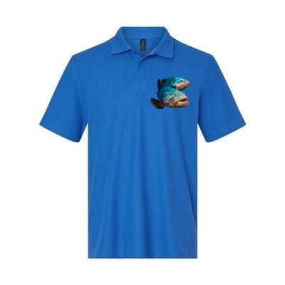 Goliath Grouper Fish Softstyle Adult Sport Polo