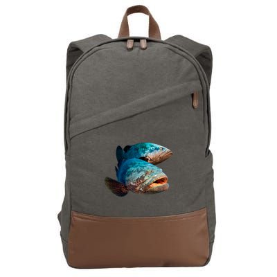 Goliath Grouper Fish Cotton Canvas Backpack