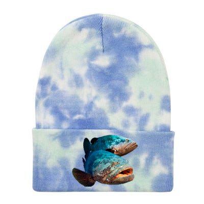 Goliath Grouper Fish Tie Dye 12in Knit Beanie