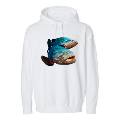 Goliath Grouper Fish Garment-Dyed Fleece Hoodie