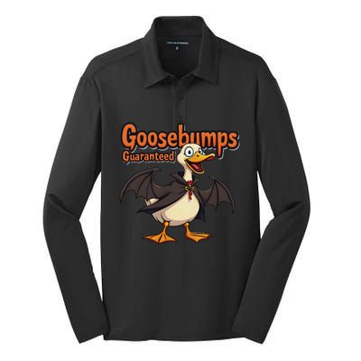 Goosebumps Guaranteed Funny Halloween Silk Touch Performance Long Sleeve Polo