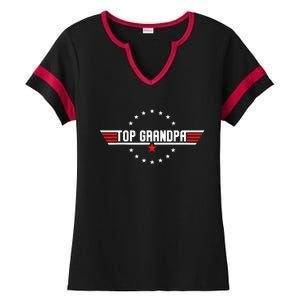 Grandpa Gift From Grandkids Son Daughter Ladies Halftime Notch Neck Tee