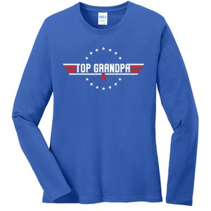 Grandpa Gift From Grandkids Son Daughter Ladies Long Sleeve Shirt