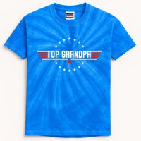 Grandpa Gift From Grandkids Son Daughter Kids Tie-Dye T-Shirt