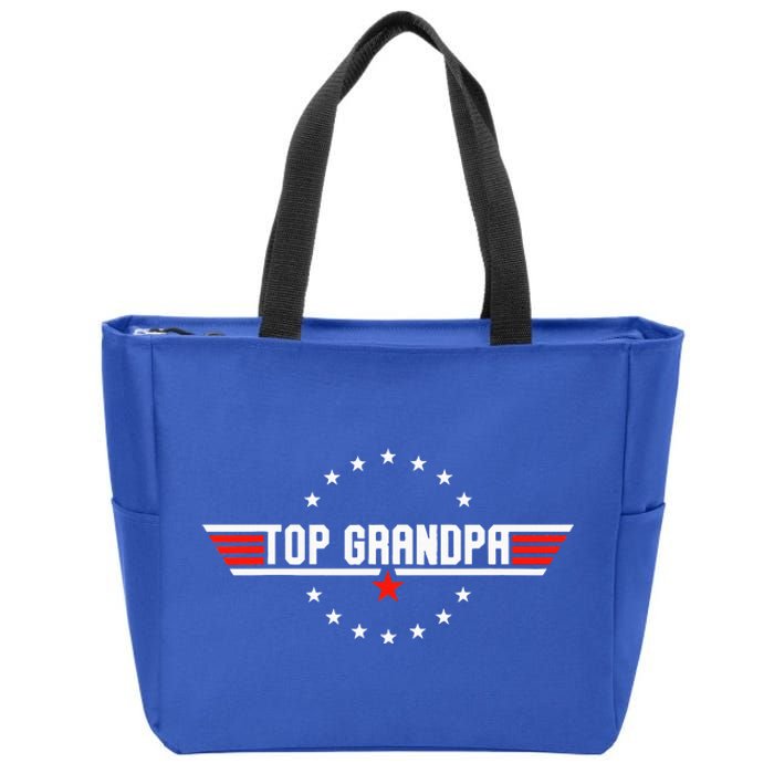 Grandpa Gift From Grandkids Son Daughter Zip Tote Bag