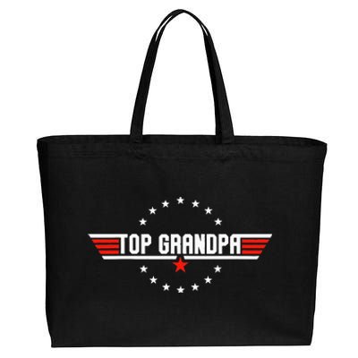 Grandpa Gift From Grandkids Son Daughter Cotton Canvas Jumbo Tote