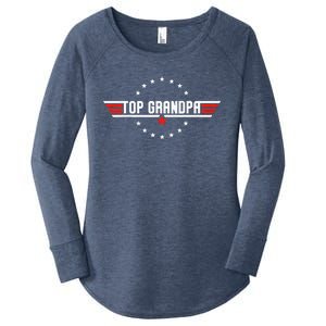 Grandpa Gift From Grandkids Son Daughter Women's Perfect Tri Tunic Long Sleeve Shirt