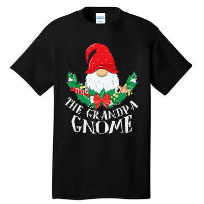 Grandpa Gnome Funny Matching Family Christmas Party Pajama Tall T-Shirt