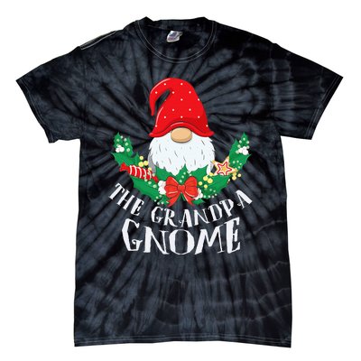 Grandpa Gnome Funny Matching Family Christmas Party Pajama Tie-Dye T-Shirt