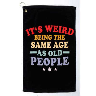 Grandpa & Grandma Funny Old People Retro Gift Platinum Collection Golf Towel