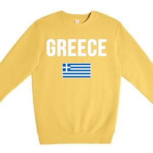 Greece Greek Flag Souvenir Premium Crewneck Sweatshirt