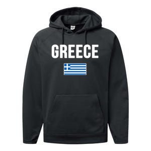 Greece Greek Flag Souvenir Performance Fleece Hoodie