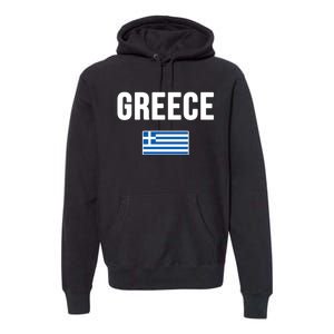 Greece Greek Flag Souvenir Premium Hoodie