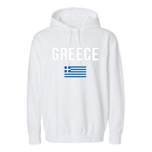 Greece Greek Flag Souvenir Garment-Dyed Fleece Hoodie