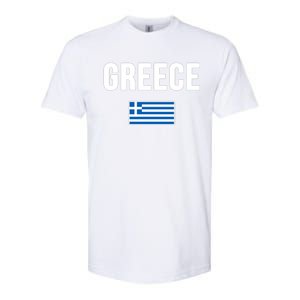 Greece Greek Flag Souvenir Softstyle CVC T-Shirt