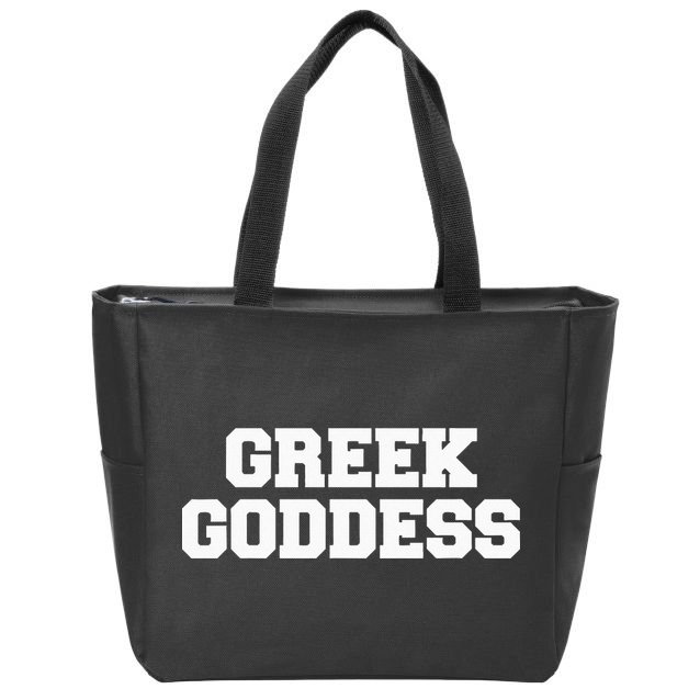 Greek Goddess Funny Fraternity College Frat Party Greek Zip Tote Bag