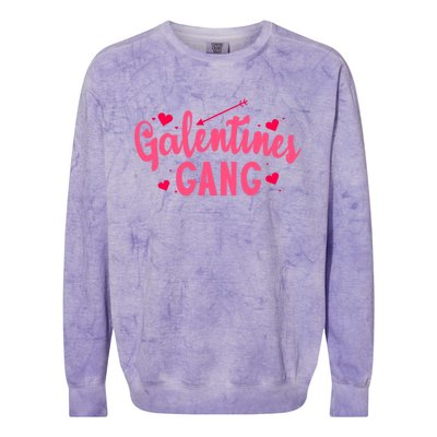 Galentines Gang Funny Valentines Day Quote Outfit Meaningful Gift Colorblast Crewneck Sweatshirt