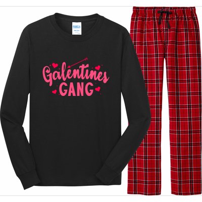 Galentines Gang Funny Valentines Day Quote Outfit Meaningful Gift Long Sleeve Pajama Set