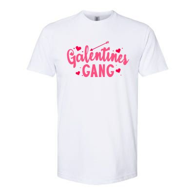 Galentines Gang Funny Valentines Day Quote Outfit Meaningful Gift Softstyle CVC T-Shirt