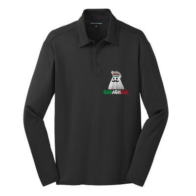 Gaba Ghoul Funny Silk Touch Performance Long Sleeve Polo