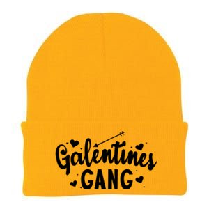 Galentines Gang Funny Valentines Day Quote Outfit Cool Gift Knit Cap Winter Beanie