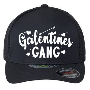 Galentines Gang Funny Valentines Day Quote Outfit Cool Gift Flexfit Unipanel Trucker Cap