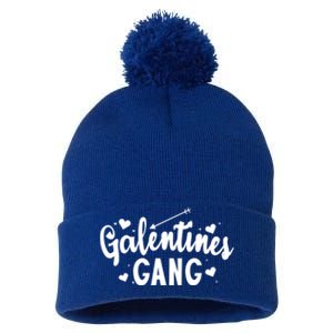 Galentines Gang Funny Valentines Day Quote Outfit Cool Gift Pom Pom 12in Knit Beanie