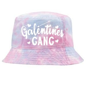 Galentines Gang Funny Valentines Day Quote Outfit Cool Gift Tie-Dyed Bucket Hat