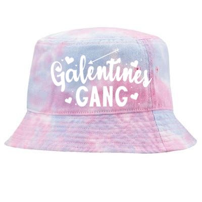 Galentines Gang Funny Valentines Day Quote Outfit Cool Gift Tie-Dyed Bucket Hat