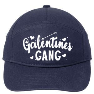 Galentines Gang Funny Valentines Day Quote Outfit Cool Gift 7-Panel Snapback Hat