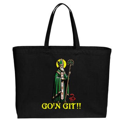 Gon Git Funny St Patricks Day Shamrock Cotton Canvas Jumbo Tote