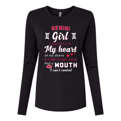 Gemini Girl Funny Quote With Zodiac Sign Birthday Gift Womens Cotton Relaxed Long Sleeve T-Shirt