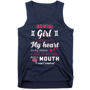 Gemini Girl Funny Quote With Zodiac Sign Birthday Gift Tank Top