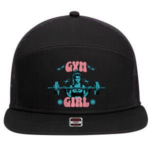 Gym Girl Fitness Workout Gym Wear For Women 7 Panel Mesh Trucker Snapback Hat