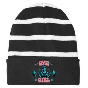 Gym Girl Fitness Workout Gym Wear For Women Striped Beanie with Solid Band