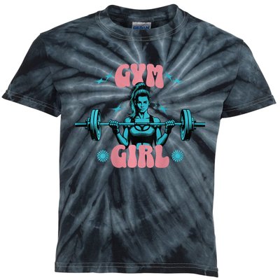 Gym Girl Fitness Workout Gym Wear For Women Kids Tie-Dye T-Shirt