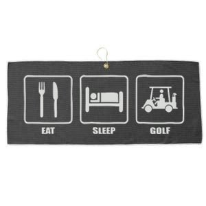 Golf Gift For Dad Eat Sleep Golf Large Microfiber Waffle Golf Towel