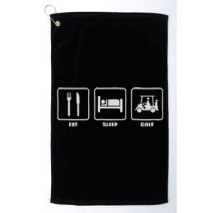 Golf Gift For Dad Eat Sleep Golf Platinum Collection Golf Towel