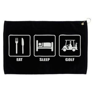 Golf Gift For Dad Eat Sleep Golf Grommeted Golf Towel