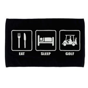 Golf Gift For Dad Eat Sleep Golf Microfiber Hand Towel