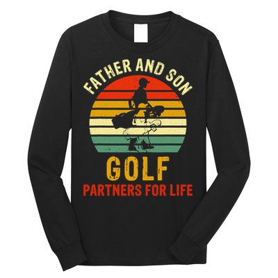 Golf Golfing Father Son Matching Dad Long Sleeve Shirt