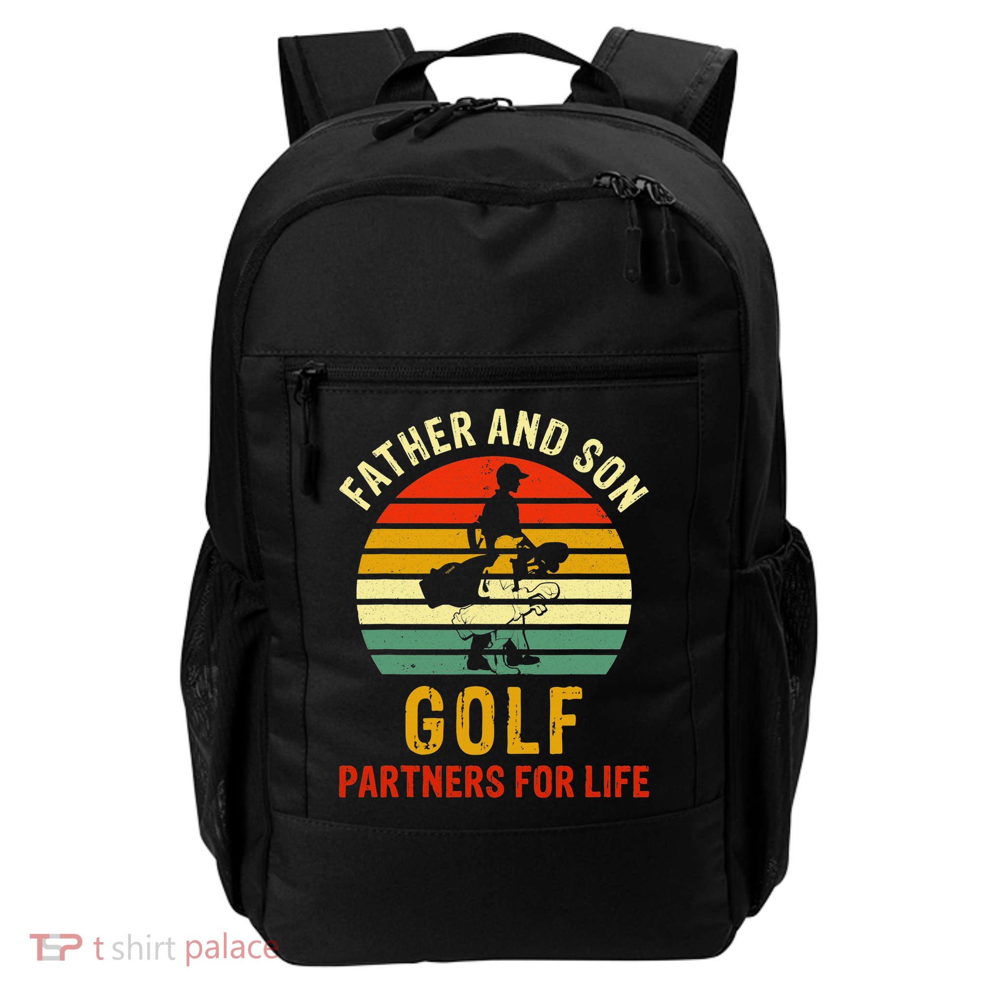 Golf Golfing Father Son Matching Dad Backpack