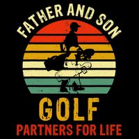Golf Golfing Father Son Matching Dad Button
