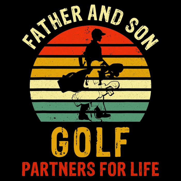 Golf Golfing Father Son Matching Dad Button